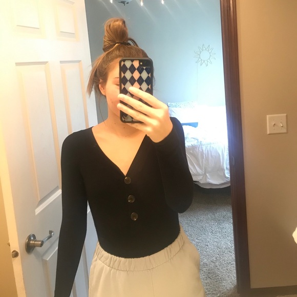 Garage Tops - button down garage bodysuit